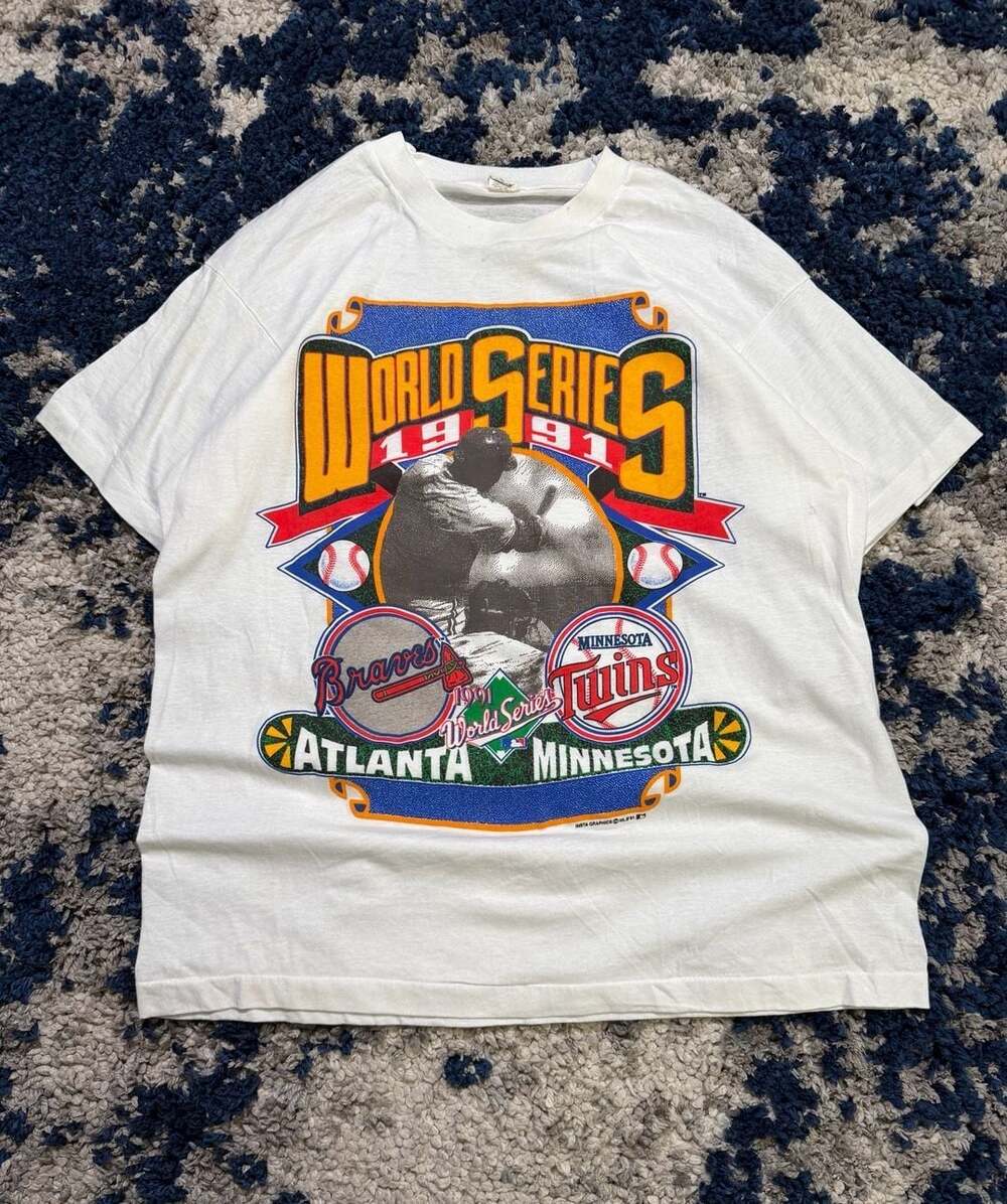 Vintage 1991 Atlanta Braves vs Minnesota Twins World Series T-Shirt
